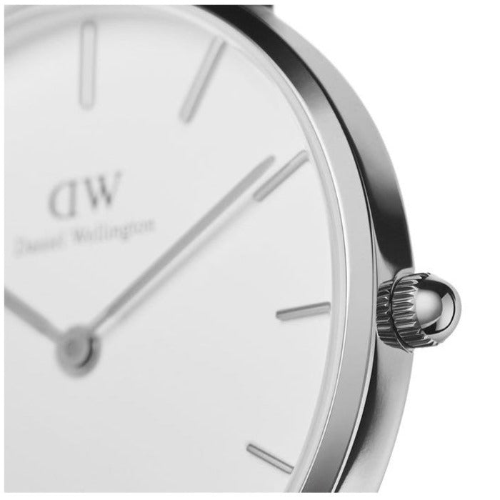Shop Authentic Daniel Wellington Classic Petite Cornwall White Dial Black NATO Strap Watch For Women - DW00100254 - Luxxuri