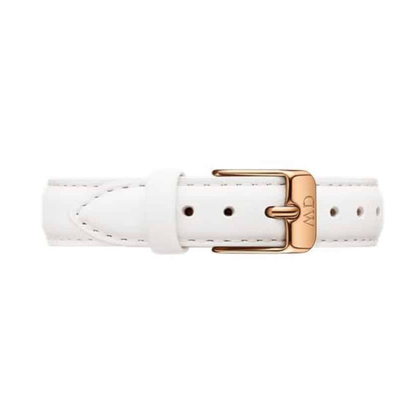 Shop Authentic Daniel Wellington Classic Petite Bondi Black Dial White Leather Strap Watch For Women - DW00100285 - Luxxuri