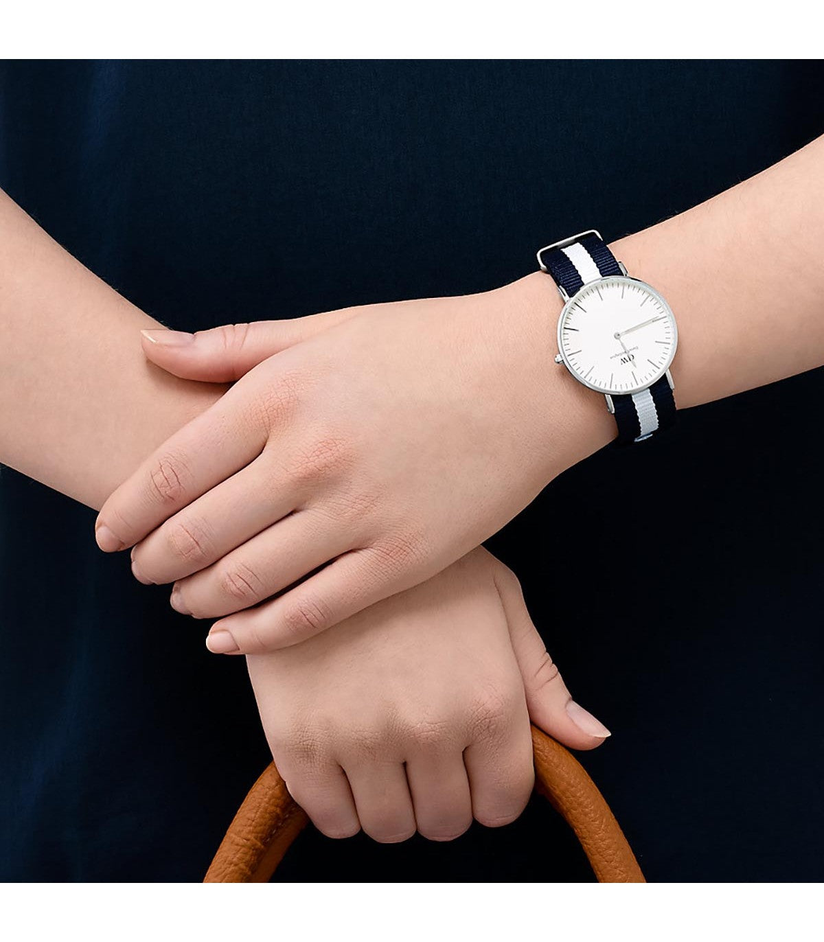 Shop Authentic Daniel Wellington Classic Glasgow White Dial Two Tone NATO Strap Unisex Watch - DW00100047 - Luxxuri