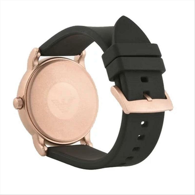 Shop Authentic Emporio Armani Luigi Quartz Black Dial Black Rubber Strap Watch For Men - AR11097 - Luxxuri