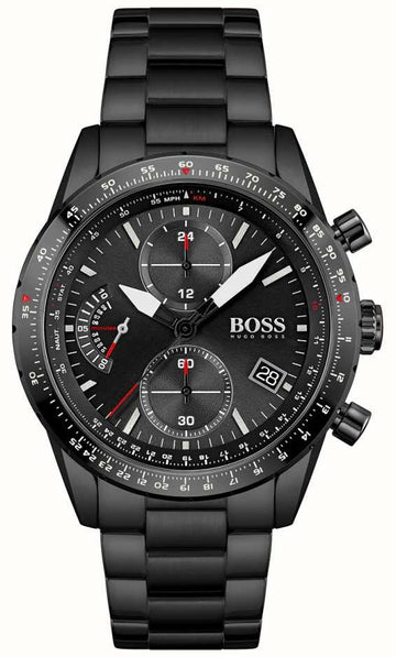 Shop Authentic Hugo Boss Aero Black Dial Black Steel Strap Watch for Men - 1513771 - Luxxuri