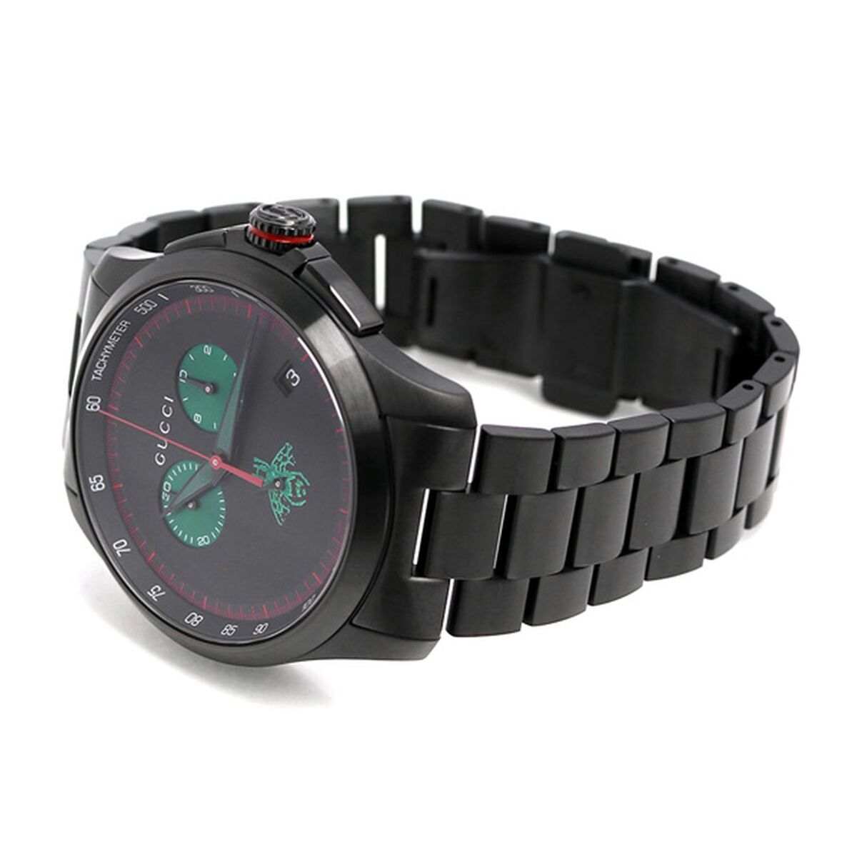 Shop Authentic Gucci G Timeless Quartz Black Dial Black Steel Strap Watch for Men - YA126270 - Luxxuri