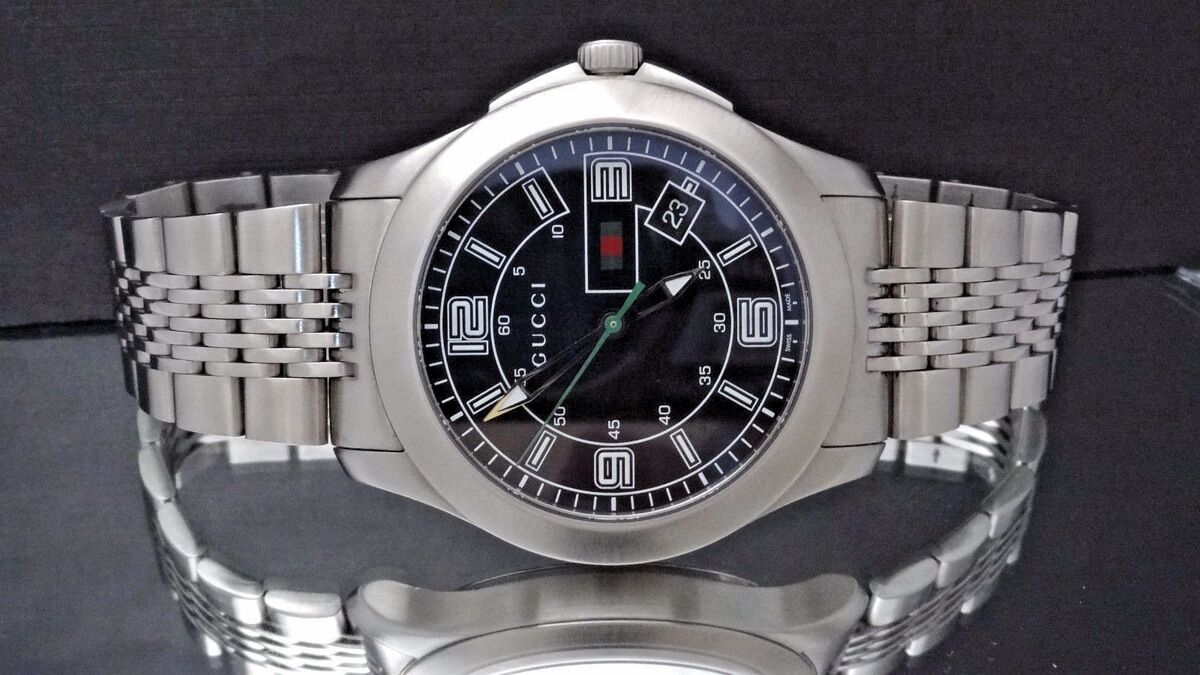 Shop Authentic Gucci G Timeless Black Dial Silver Steel Strap Watch For Men - YA126201 - Luxxuri