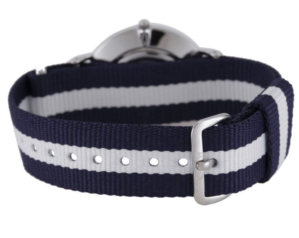 Shop Authentic Daniel Wellington Classy Glasgow White Dial Two Tone Nylon Strap Watch For Women - DW00100082 - Luxxuri