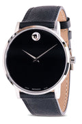 Shop Authentic Movado Museum Classic Black Dial Black Leather Strap Watch for Men - 0607194 - Luxxuri