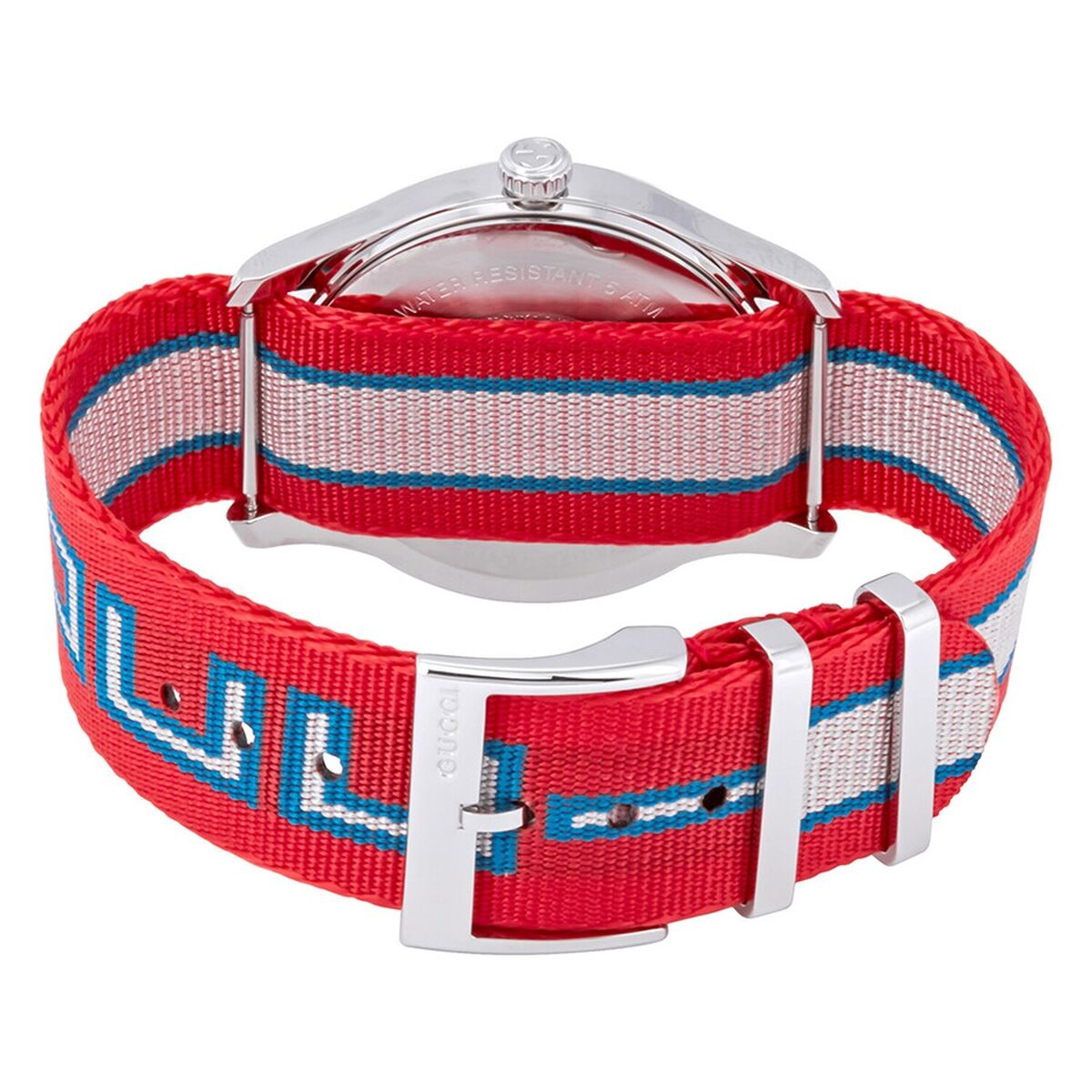 Shop Authentic Gucci G Timeless Quartz Red Dial Two Tone NATO Strap Watch For Men - YA1264070 - Luxxuri