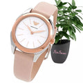 Shop Authentic Emporio Armani Valeria Quartz White Dial Beige Leather Strap Watch For Women - AR11031 - Luxxuri