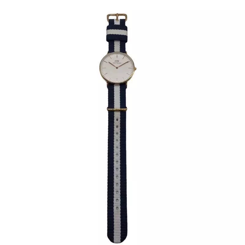 Shop Authentic Daniel Wellington Classic Glasgow White Dial Two Tone NATO Strap Watch For Women - DW00100031 - Luxxuri