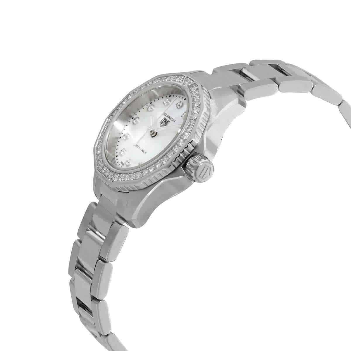 Shop Authentic Tag Heuer Aquaracer Professional 200 Quartz Diamond Mother of Pearl Dial Silver Steel Strap Watch for Women - WBP1417.BA0622 - Luxxuri