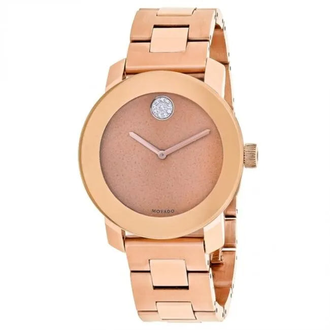 Shop Authentic Movado Bold Rose Gold Dial Rose Gold Steel Strap Watch For Women - 3600335 - Luxxuri