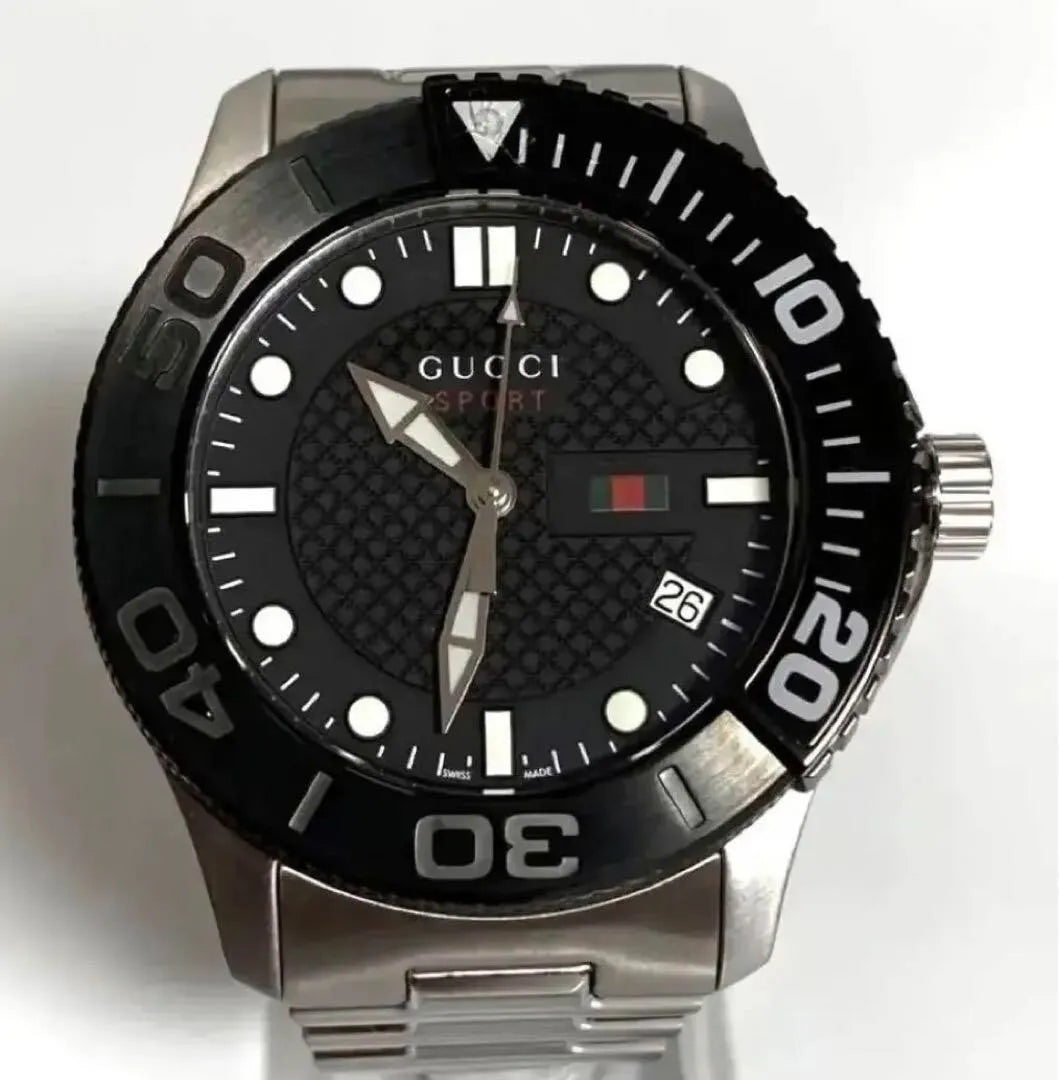 Shop Authentic Gucci G Timeless Black Dial Silver Steel Strap Watch For Men - YA126249 - Luxxuri