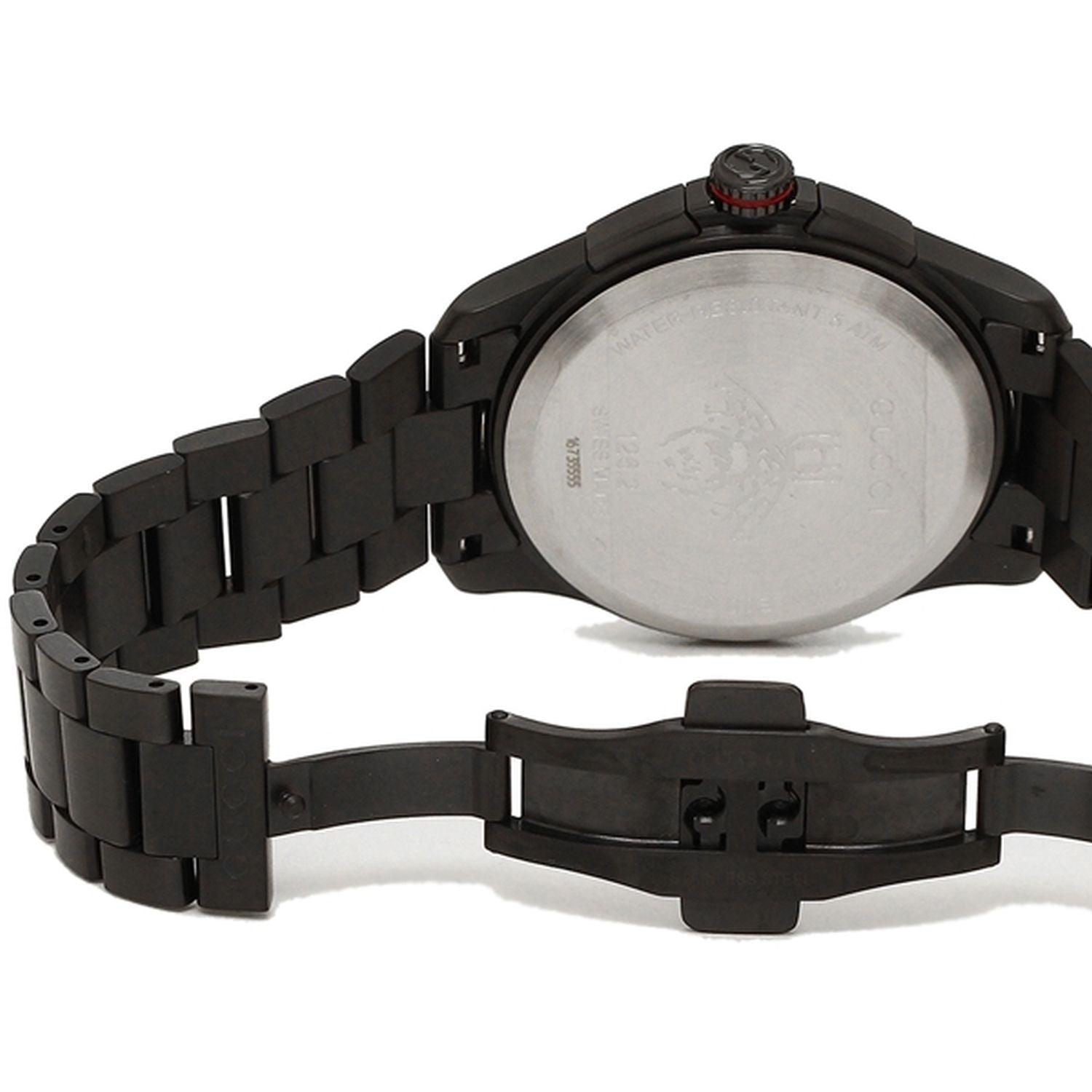Shop Authentic Gucci G Timeless Quartz Black Dial Black Steel Strap Watch for Men - YA126270 - Luxxuri