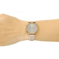 Shop Authentic Emporio Armani Gianni T Bar Gunmetal Dial Beige Leather Strap Watch For Women - AR1681 - Luxxuri