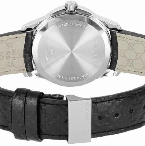 Shop Authentic Gucci G Timeless Quartz Black Dial Black Leather Strap Watch for Men - YA126413 - Luxxuri