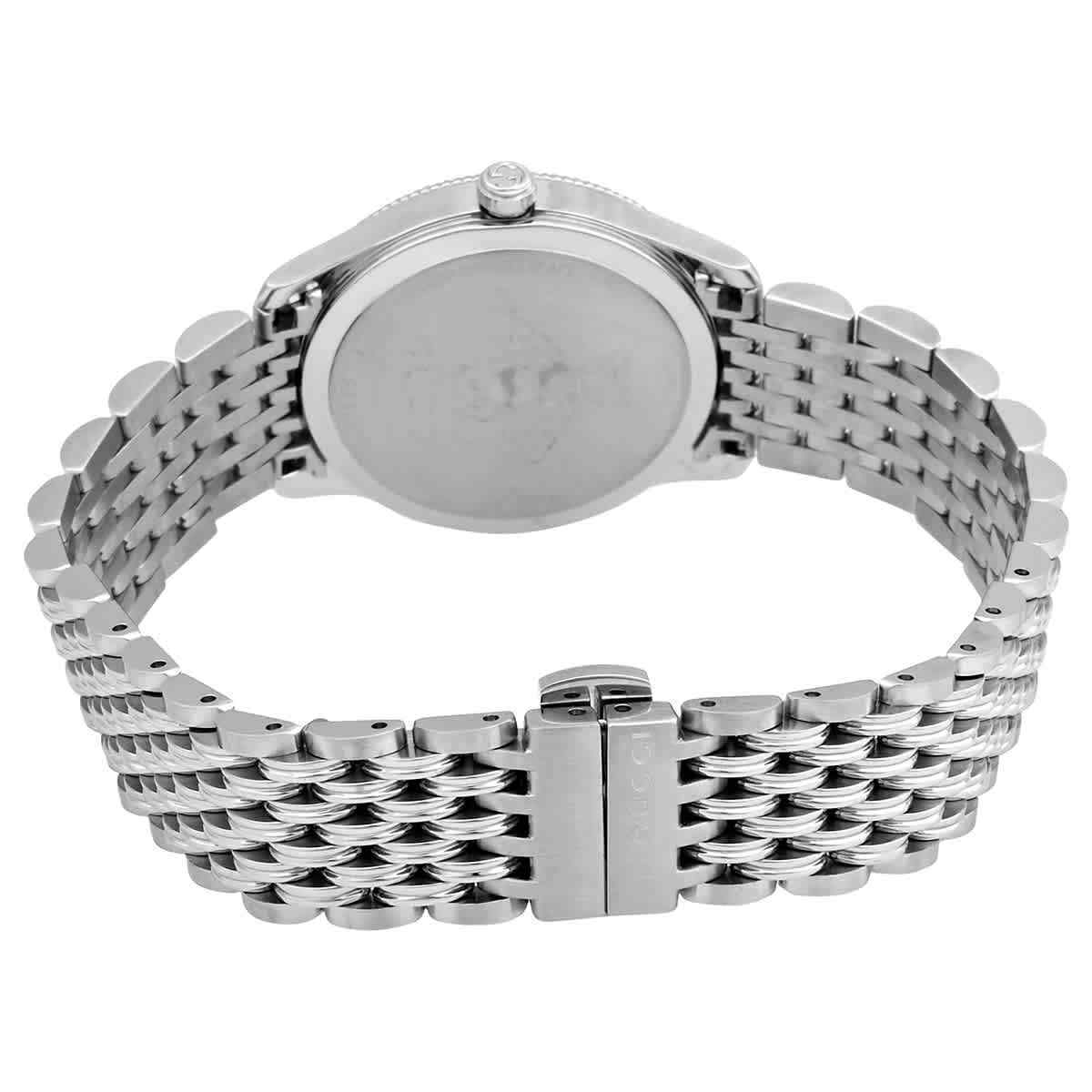 Shop Authentic Gucci G Timeless Quartz Silver Dial Silver Steel Strap Watch For Women - YA1265019 - Luxxuri