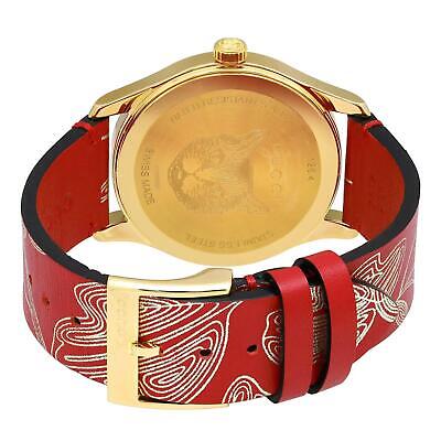 Shop Authentic Gucci G Timeless Quartz Red Dial Red Leather Strap Watch For Women - YA1264054 - Luxxuri