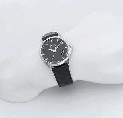 Shop Authentic Gucci G Timeless Quartz Black Dial Black Leather Strap Watch for Men - YA126413 - Luxxuri