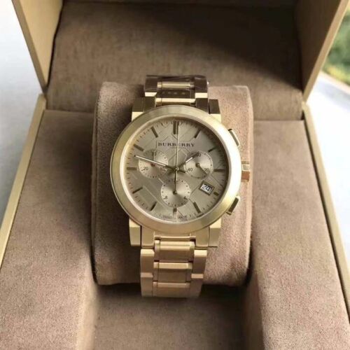 Shop Authentic Burberry The City Gold Dial Gold Steel Strap Watch for Women - BU9753 - Luxxuri