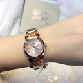 Shop Authentic Burberry The City Nude Dial Rose Gold Steel Strap Watch for Women - BU9228 - Luxxuri
