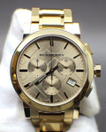 Shop Authentic Burberry The City Gold Dial Gold Steel Strap Watch for Women - BU9753 - Luxxuri