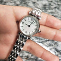 Shop Authentic Emporio Armani Gianni White Dial Silver Steel Strap Watch For Women - AR1763 - Luxxuri