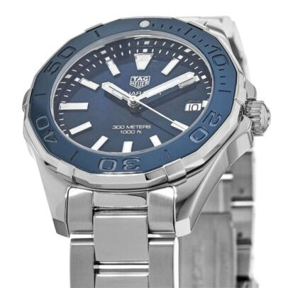 Shop Authentic Tag Heuer Aquaracer Blue Dial Silver Steel Strap Watch for Women - WAY131S.BA0748 - Luxxuri