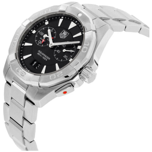 Shop Authentic Tag Heuer Aquaracer Quartz Black Dial Silver Steel Strap Watch for Men - WAY111Z.BA0928 - Luxxuri