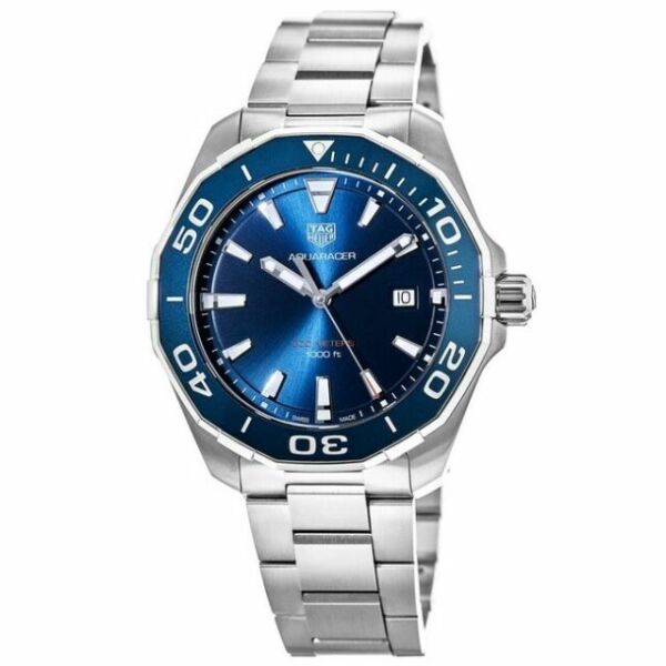 Shop Authentic Tag Heuer Aquaracer Blue Dial Silver Steel Strap Watch for Men - WAY101C.BA0746 - Luxxuri