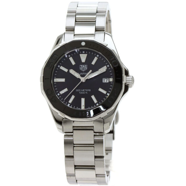 Shop Authentic Tag Heuer Aquaracer Quartz Black Dial Silver Steel Strap Watch for Women - WAY131K.BA0748 - Luxxuri