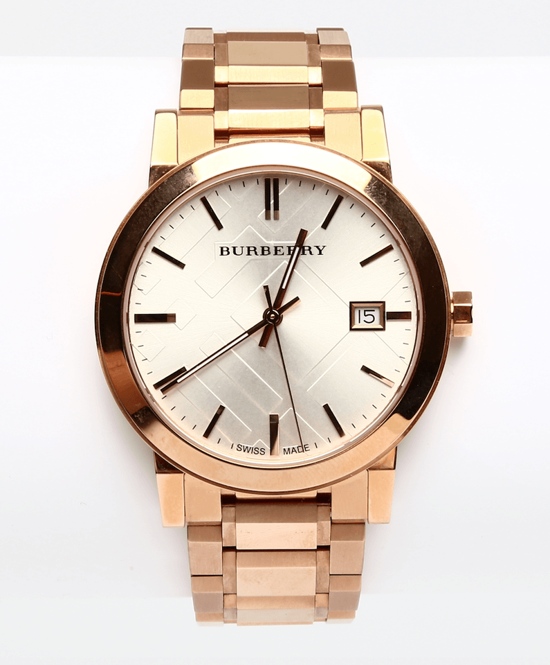 Shop Authentic Burberry The City White Dial Rose Gold Steel Strap Watch for Women - BU9004 - Luxxuri