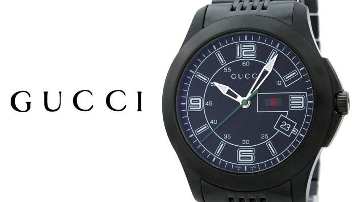 Shop Authentic Gucci G Timeless Black Dial Black Steel Strap Watch For Men - YA126202 - Luxxuri