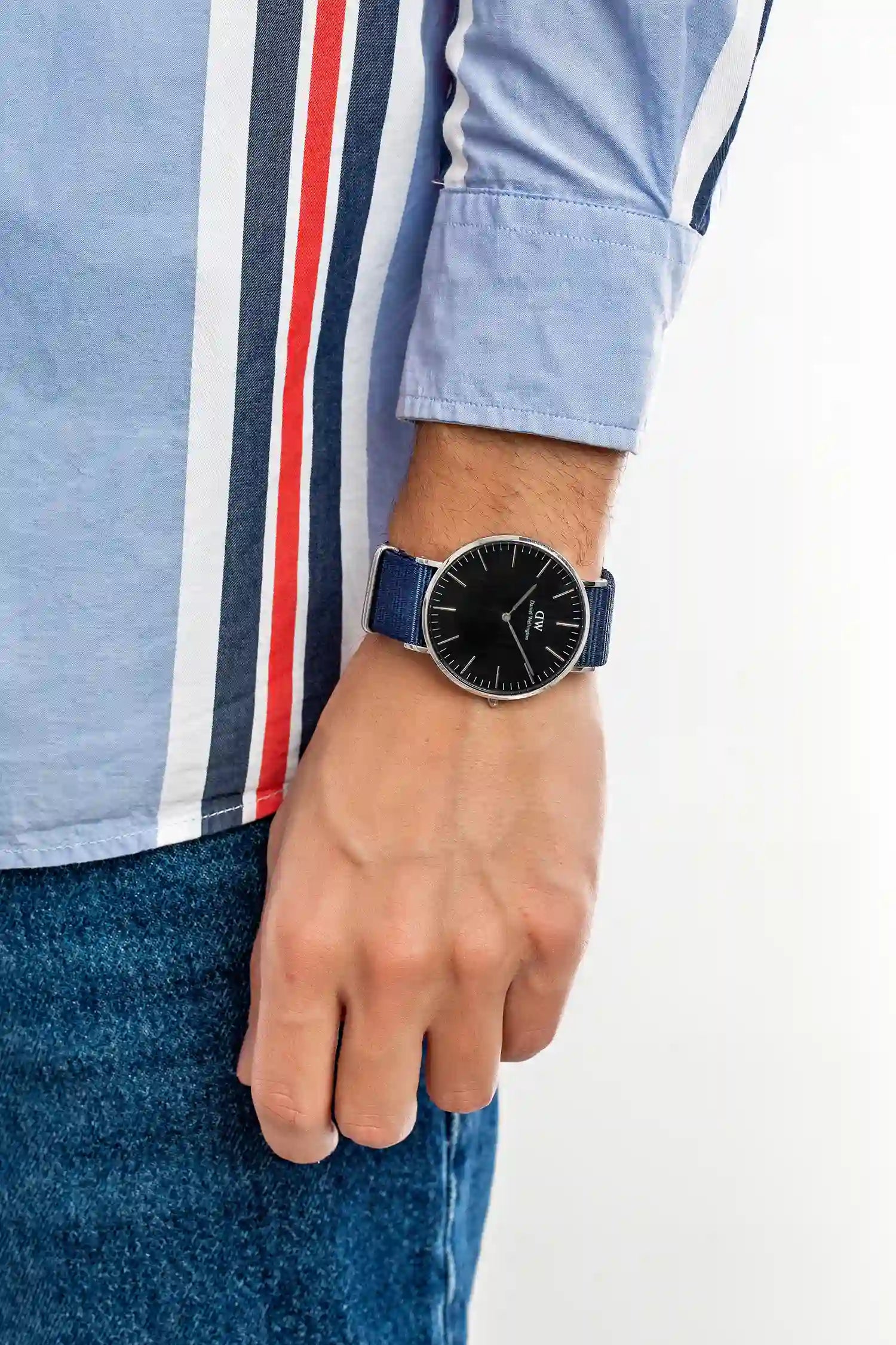 Shop Authentic Daniel Wellington Classic Bayswater Black Dial Black NATO Strap Watch For Men - DW00100278 - Luxxuri