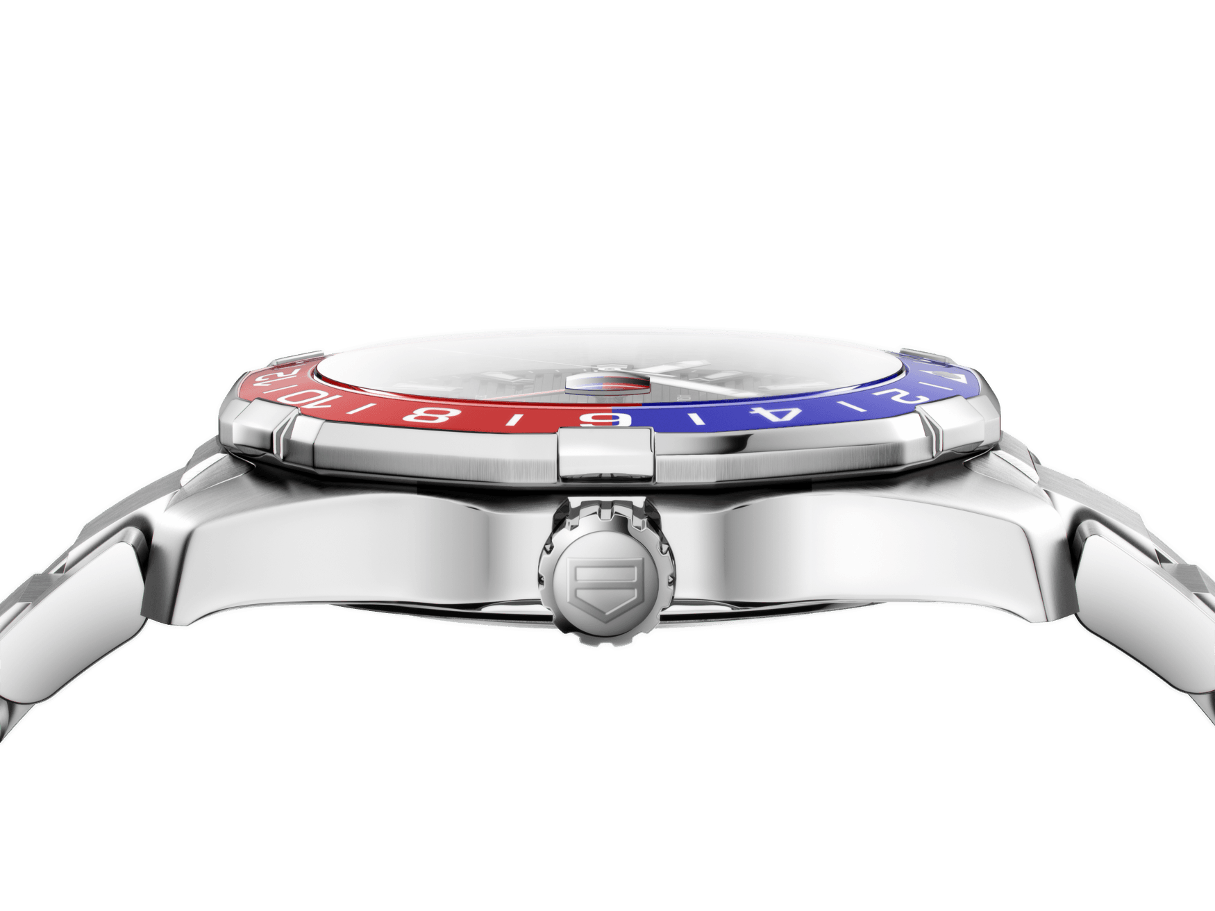 Shop Authentic Tag Heuer Aquaracer GMT Caliber 7 Pepsi Black Dial Silver Steel Strap Watch for Men - WAY201F.BA0927 - Luxxuri