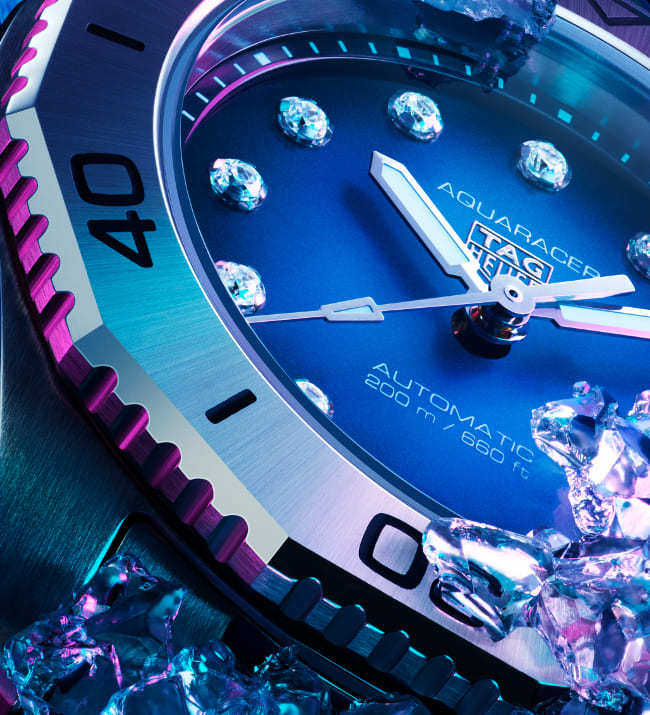 Shop Authentic Tag Heuer Aquaracer Professional 200 Automatic Diamond Blue Dial Silver Steel Strap Watch for Women - WBP2411.BA0622 - Luxxuri