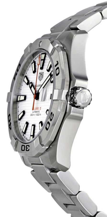 Shop Authentic Tag Heuer Aquaracer Calibre 5 Automatic White Dial Silver Steel Strap Watch for Men - WAY2013.BA0927 - Luxxuri