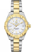 Shop Authentic Tag Heuer Aquaracer Mother of Pearl Dial Two Tone Steel Strap Watch for Women - WBD1320.BB0320 - Luxxuri