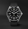 Shop Authentic Tag Heuer Aquaracer Quartz Black Dial Black Rubber Strap Watch for Men - WAY101A.FT6141 - Luxxuri