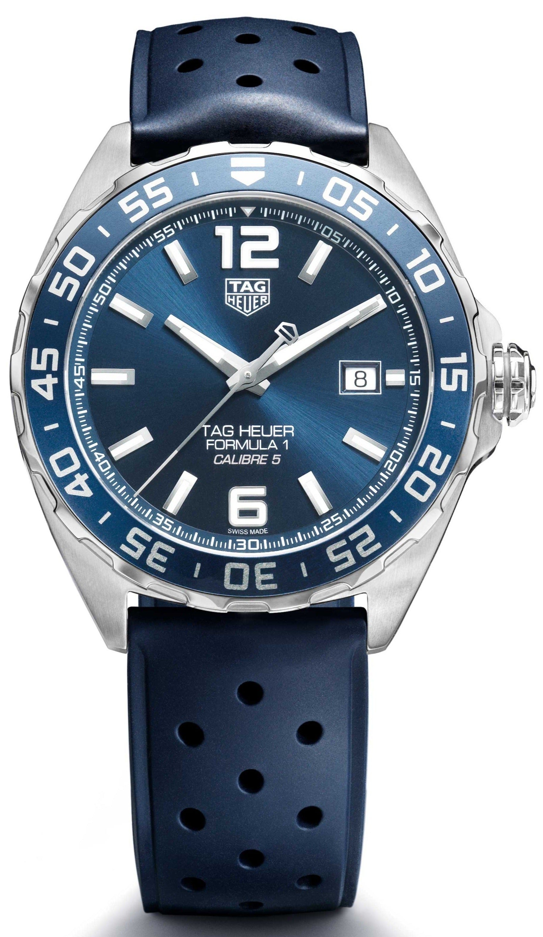 Shop Authentic Tag Heuer Formula 1 Bucherer Blue Edition Blue Dial Blue Calfskin Strap Watch for Men - WAZ2015.FT8023 - Luxxuri