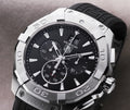 Shop Authentic Tag Heuer Aquaracer Chronograph Black Dial Black Rubber Strap Watch for Men - CAY1110.FT6041 - Luxxuri