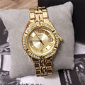 Shop Authentic Guess Dazzling Diamonds Gold Dial Gold Steel Strap Watch for Women - W85110L1 - Luxxuri