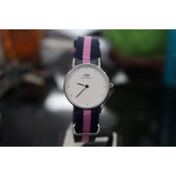 Shop Authentic Daniel Wellington Classy Winchester White Dial Two Tone NATO Strap Watch For Women - DW00100073 - Luxxuri