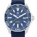 Shop Authentic Tag Heuer Aquaracer Calibre 5 Automatic Blue Dial Blue Rubber Strap Watch for Men - WAY201B.FT6150 - Luxxuri