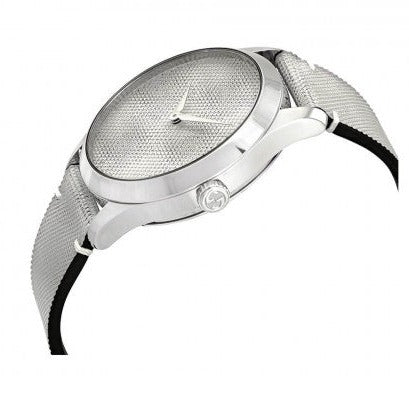 Shop Authentic Gucci G Timeless Quartz Grey Dial Grey Leather Strap Watch For Men - YA1264058 - Luxxuri