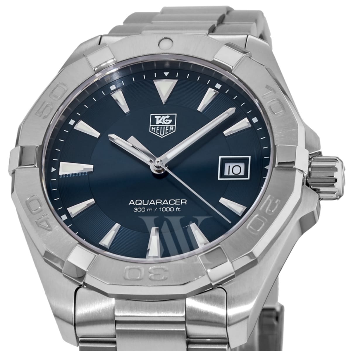 Shop Authentic Tag Heuer Aquaracer Quartz Blue Dial Silver Steel Strap Watch for Men - WAY1112.BA0928 - Luxxuri