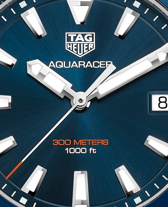 Shop Authentic Tag Heuer Aquaracer Blue Dial Blue Rubber Strap Watch for Men - WAY111C.FT6155 - Luxxuri