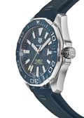 Shop Authentic Tag Heuer Aquaracer Calibre 5 Automatic Blue Dial Blue Rubber Strap Watch for Men - WAY201B.FT6150 - Luxxuri