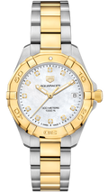 Shop Authentic Tag Heuer Aquaracer White Mother of Pearl Dial Two Tone Steel Strap Watch for Women - WBD1322.BB0320 - Luxxuri