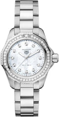 Shop Authentic Tag Heuer Aquaracer Professional 200 Quartz Diamond Mother of Pearl Dial Silver Steel Strap Watch for Women - WBP1417.BA0622 - Luxxuri