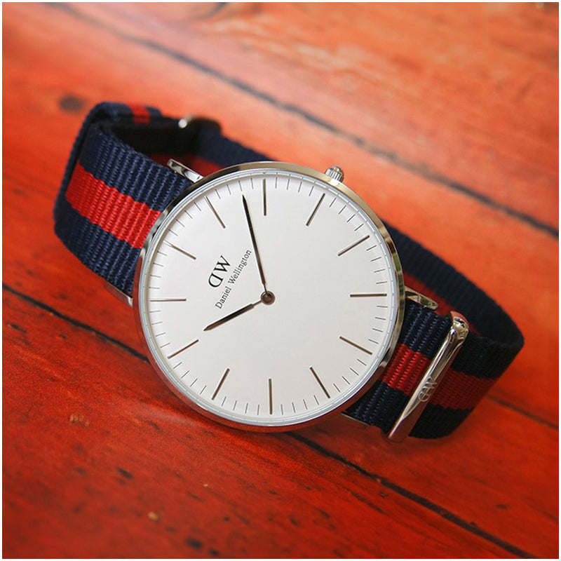 Shop Authentic Daniel Wellington Classic Oxford White Dial Two Tone NATO Strap Watch For Women - DW00100046 - Luxxuri