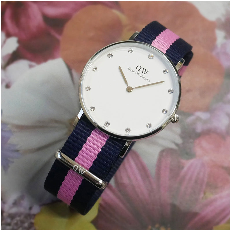 Shop Authentic Daniel Wellington Classy Winchester White Dial Two Tone NATO Strap Watch For Women - DW00100081 - Luxxuri